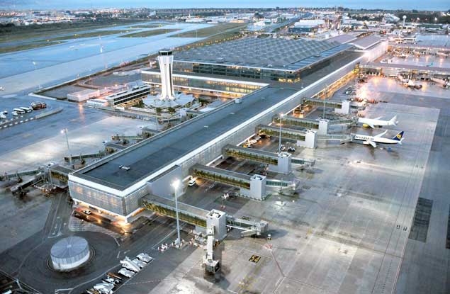 Malaga airport new terminal - arial view